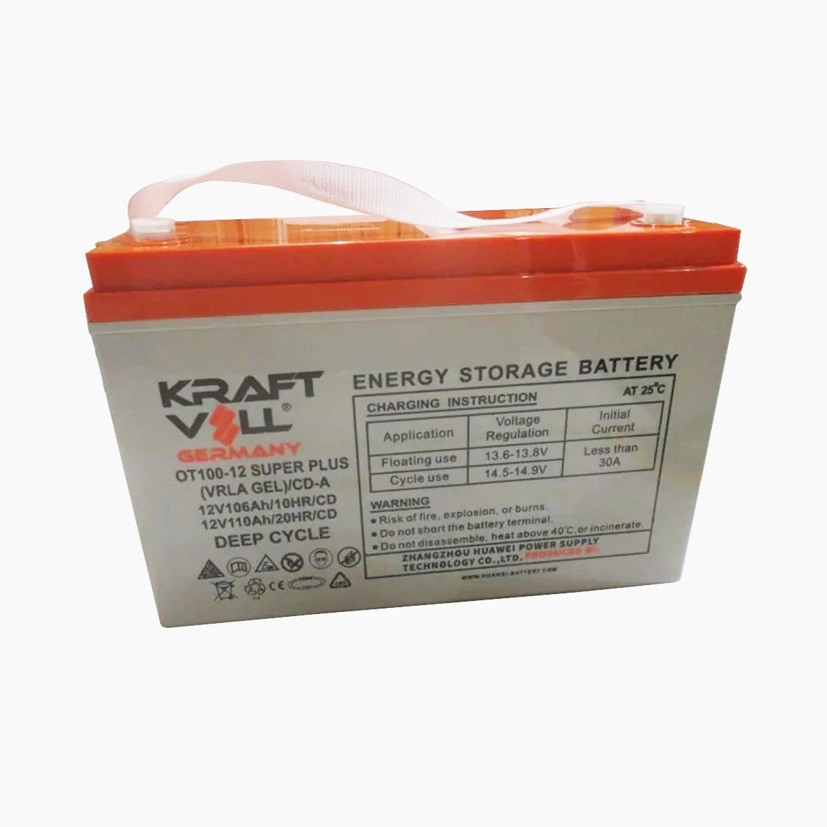 Kraftvoll 12 V 105 Ah Plus VRLA AGM Derin Döngü Akü