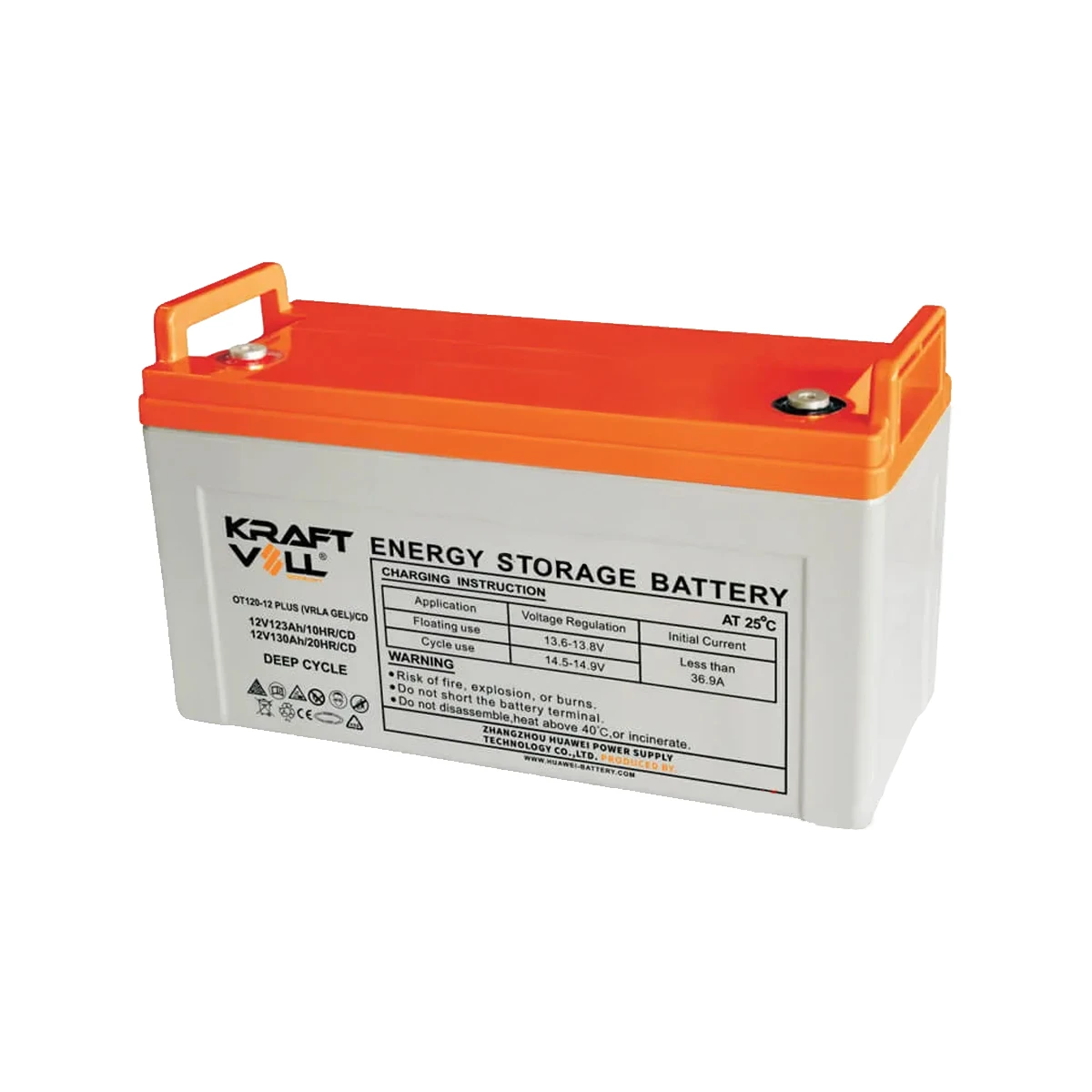 Kraftvoll 12 V 130 Ah Super Plus VRLA Gel Deep Cycle Akü
