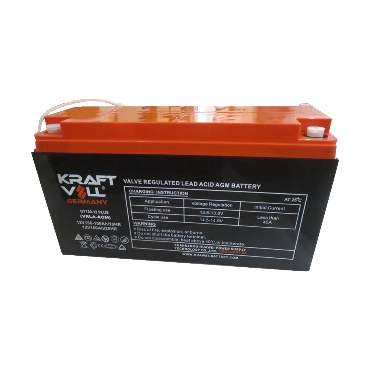 Kraftvoll 12 V 160 Ah Super Plus VRLA AGM Derin Döngü Akü