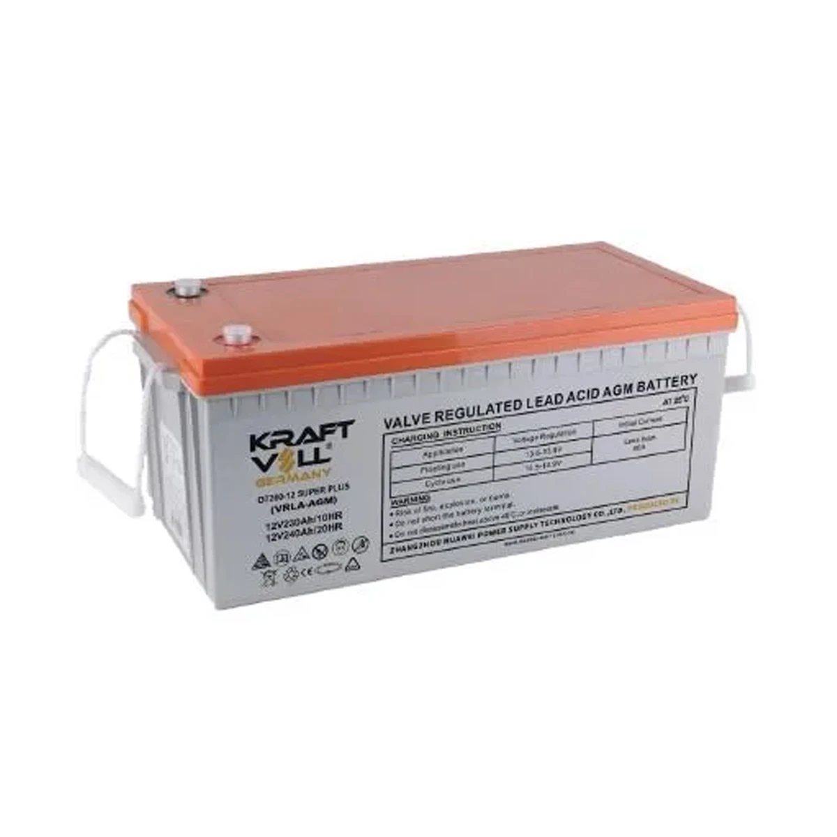 Kraftvoll 12 V 240 Ah Plus VRLA AGM Deep Cycle Akü