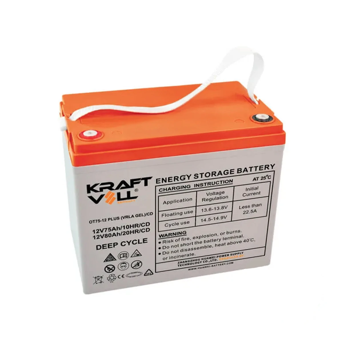 Kraftvoll 12 V 80 Ah Plus VRLA Gel Deep Cycle Jel Akü